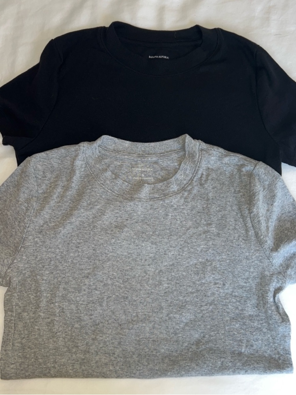 Banana Republic Short Sleeve Crewneck Tee Set - Black & Gray